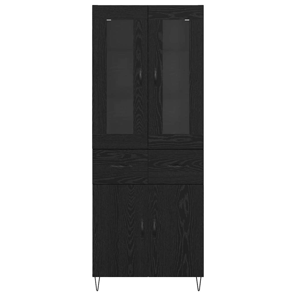 vidaXL Highboard Μαύρη Οξυά 69,5 x 34 x 90 εκ. Επεξεργασμένο ξύλο