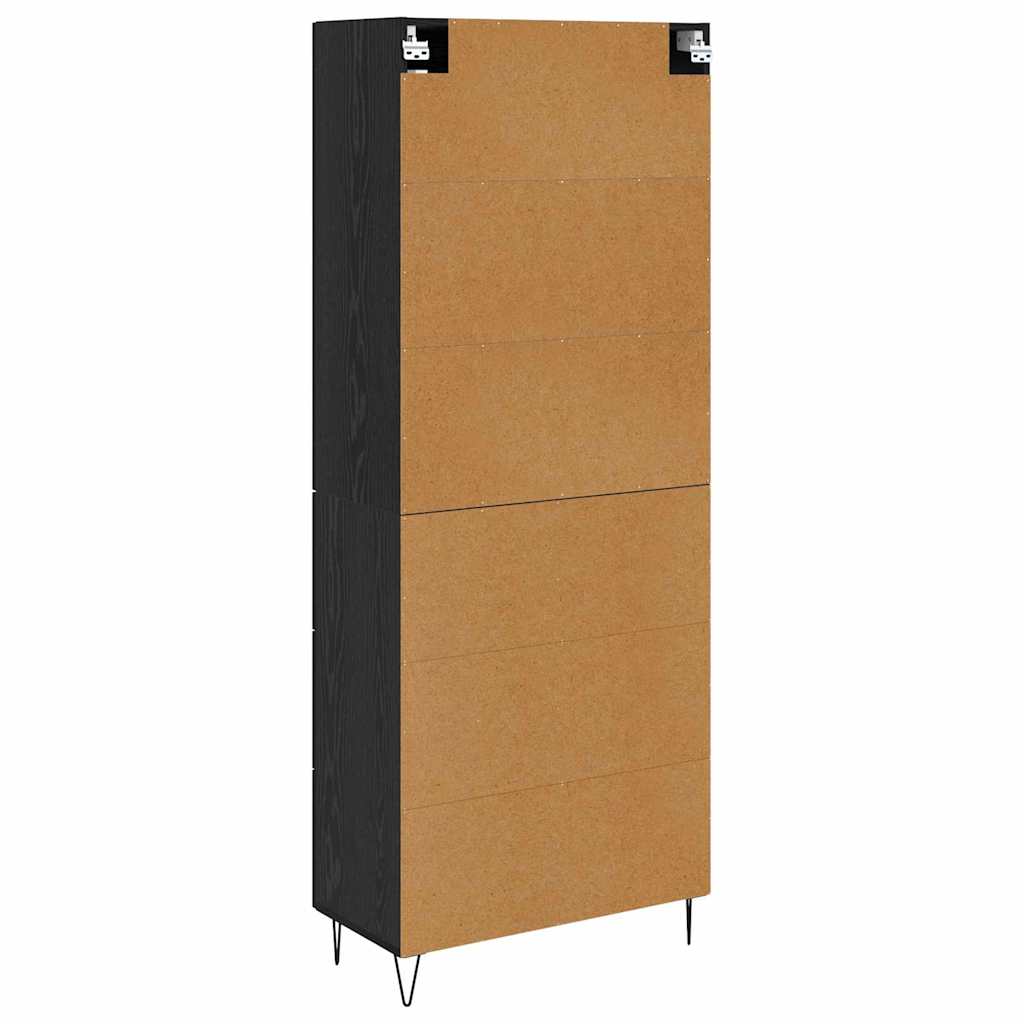 vidaXL Highboard Μαύρη Οξυά 69,5 x 34 x 90 εκ. Επεξεργασμένο ξύλο