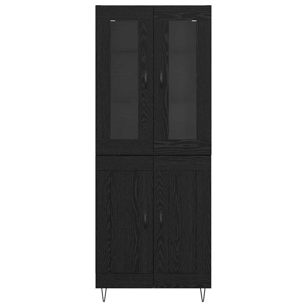 vidaXL Highboard Μαύρη Οξυά 69,5 x 34 x 90 εκ. Επεξεργασμένο ξύλο