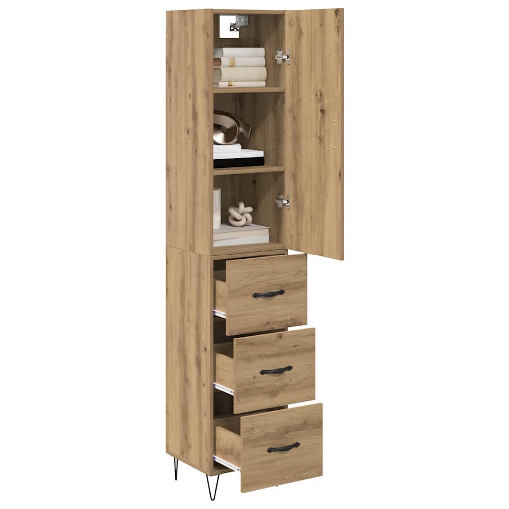 vidaXL Highboard Artisan Oak 34,5 x 34 x 90 εκ. Επεξεργασμένο ξύλο