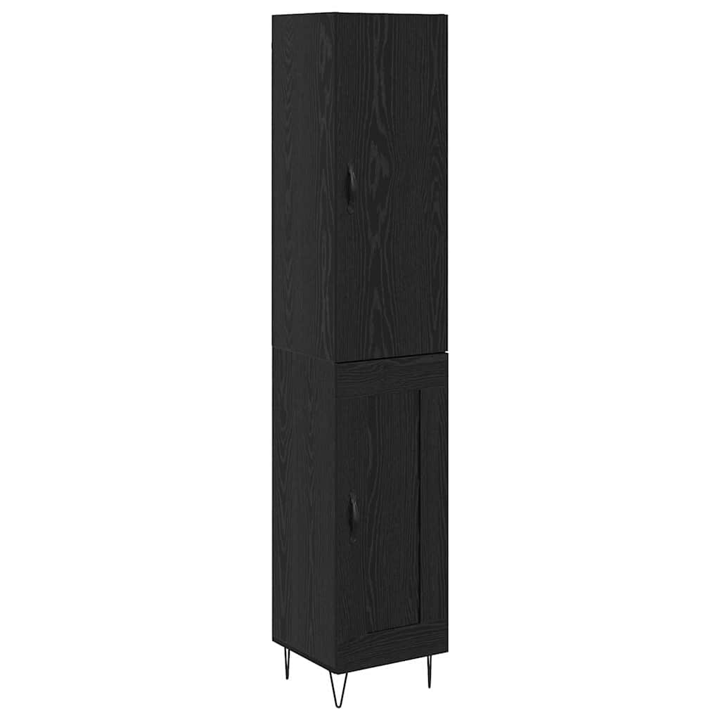 vidaXL Highboard Μαύρη Οξυά 34,5 x 34 x 90 εκ. Επεξεργασμένο ξύλο