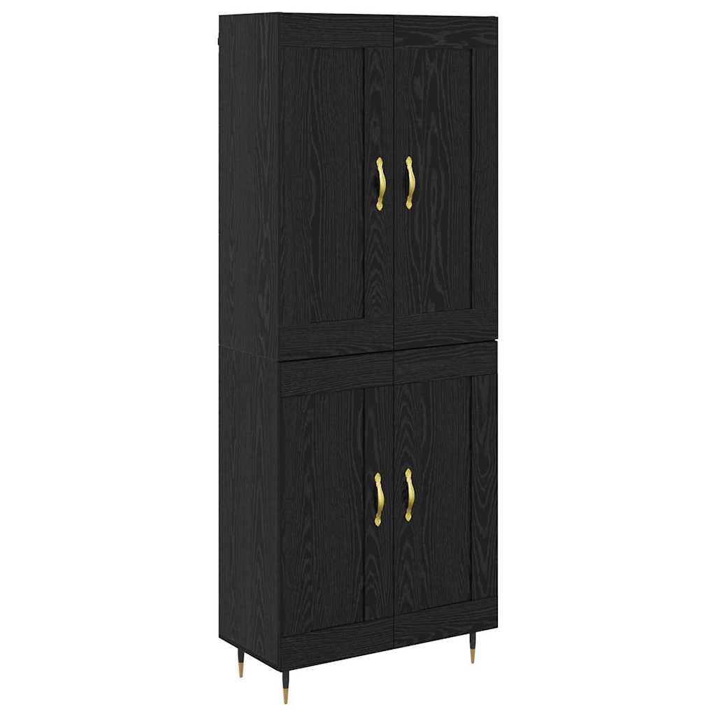 vidaXL Highboard Μαύρη Οξυά 69,5 x 34 x 90 εκ. Επεξεργασμένο ξύλο