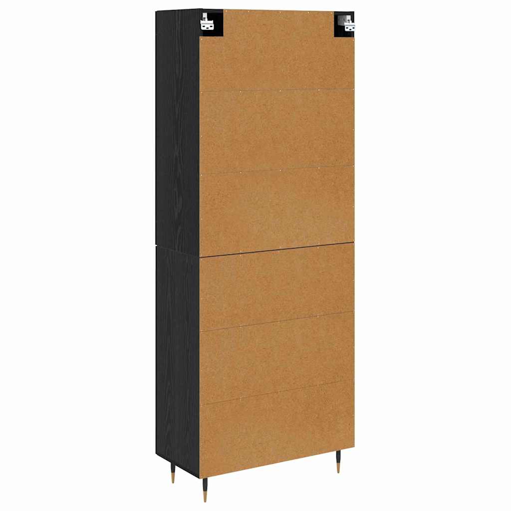 vidaXL Highboard Μαύρη Οξυά 69,5 x 34 x 90 εκ. Επεξεργασμένο ξύλο