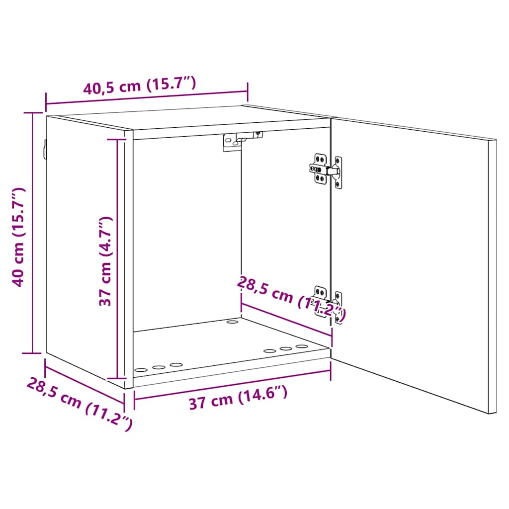 vidaXL Μονάδα Τοίχου Τηλεόρασης 5 pcs Μαύρη Οξυά Επεξεργασμένο ξύλο