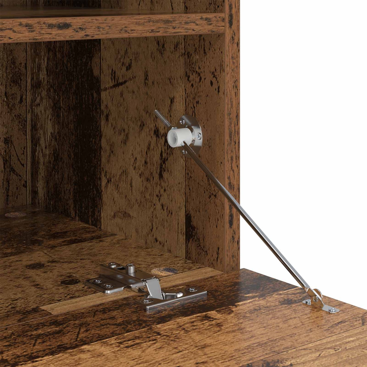 vidaXL Σετ Κονσόλας Τηλεόρασης με LED Φώτα Επιτοίχιο 7 pcs Παλιό ξύλο