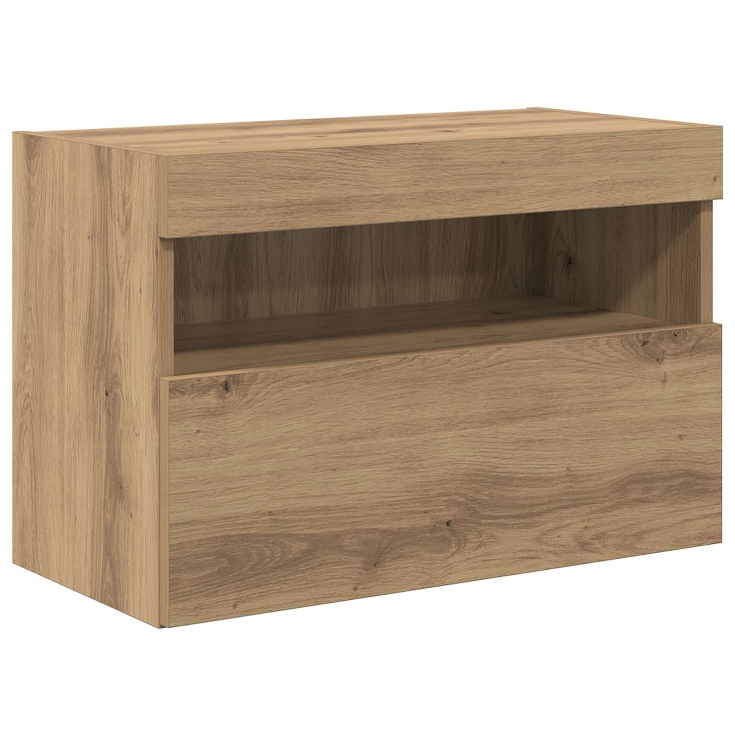 vidaXL Σετ Κονσόλας Τηλεόρασης με LED Φώτα 7 pcs artisan δρυς