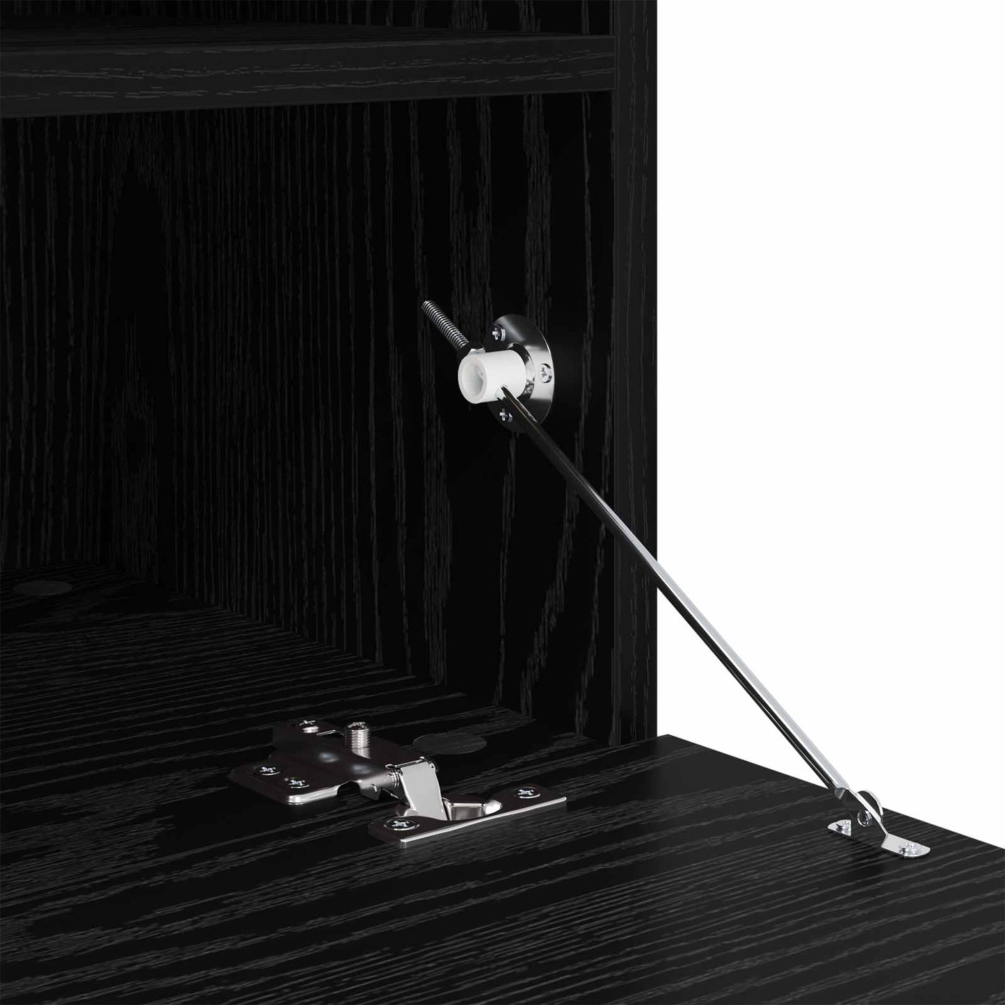 vidaXL Σετ Κονσόλας Τηλεόρασης με LED Φώτα με led 7 pcs Μαύρη Οξυά