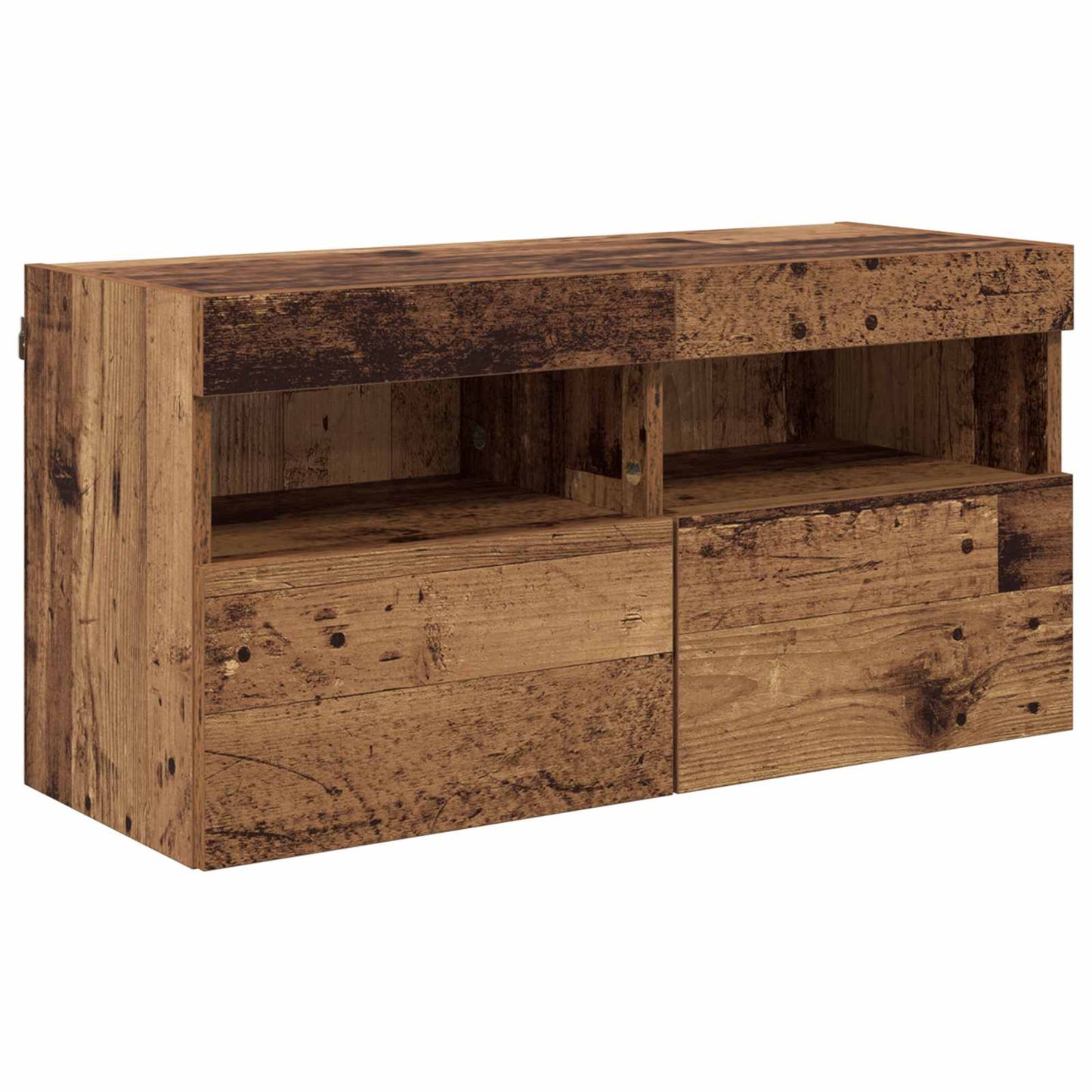 vidaXL Σετ τοίχου για τηλεόραση 7 pcs Παλιό Ξύλο Επεξεργασμένο ξύλο