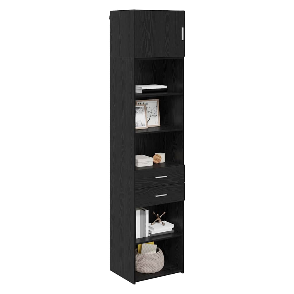 vidaXL Highboard Μαύρη Οξυά 50 x 42,5 x 225 εκ Επεξεργασμένο ξύλο