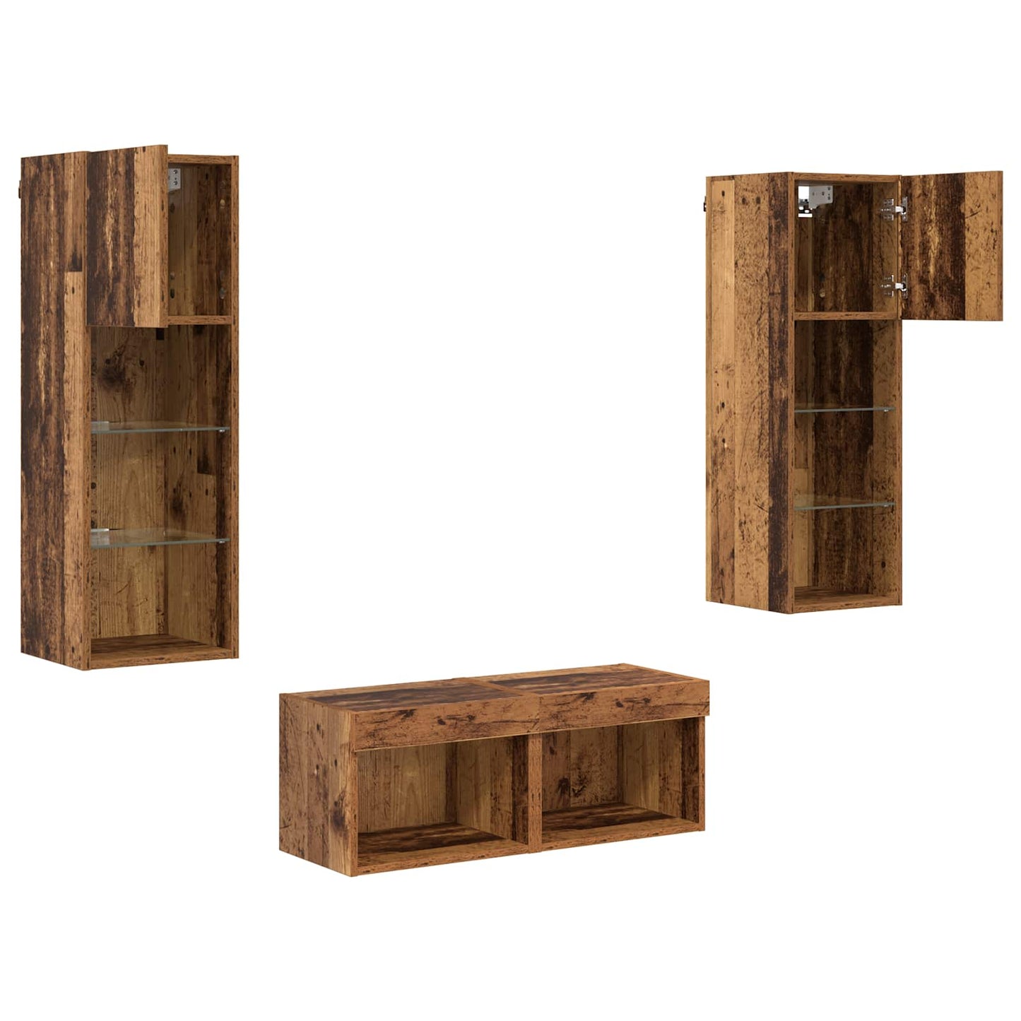 vidaXL Βάσεις τηλεόρασης 4 pcs Artisan Oak Επεξεργασμένο ξύλο