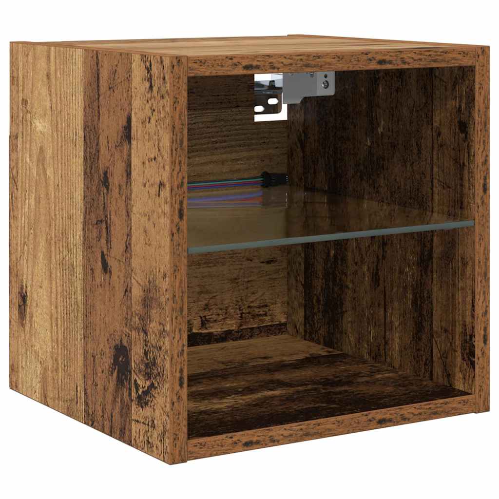 vidaXL Μονάδες Τοίχου Τηλεόρασης 8 pcs Παλιό ξύλο Επεξεργασμένο ξύλο