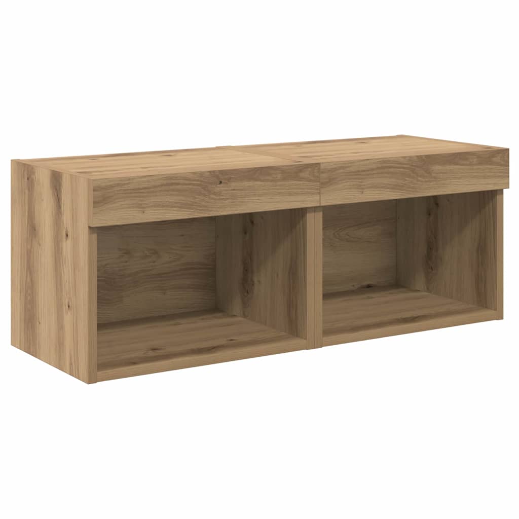 vidaXL Μονάδες Τοίχου Τηλεόρασης 8 pcs Artisan Oak Επεξεργασμένο ξύλο
