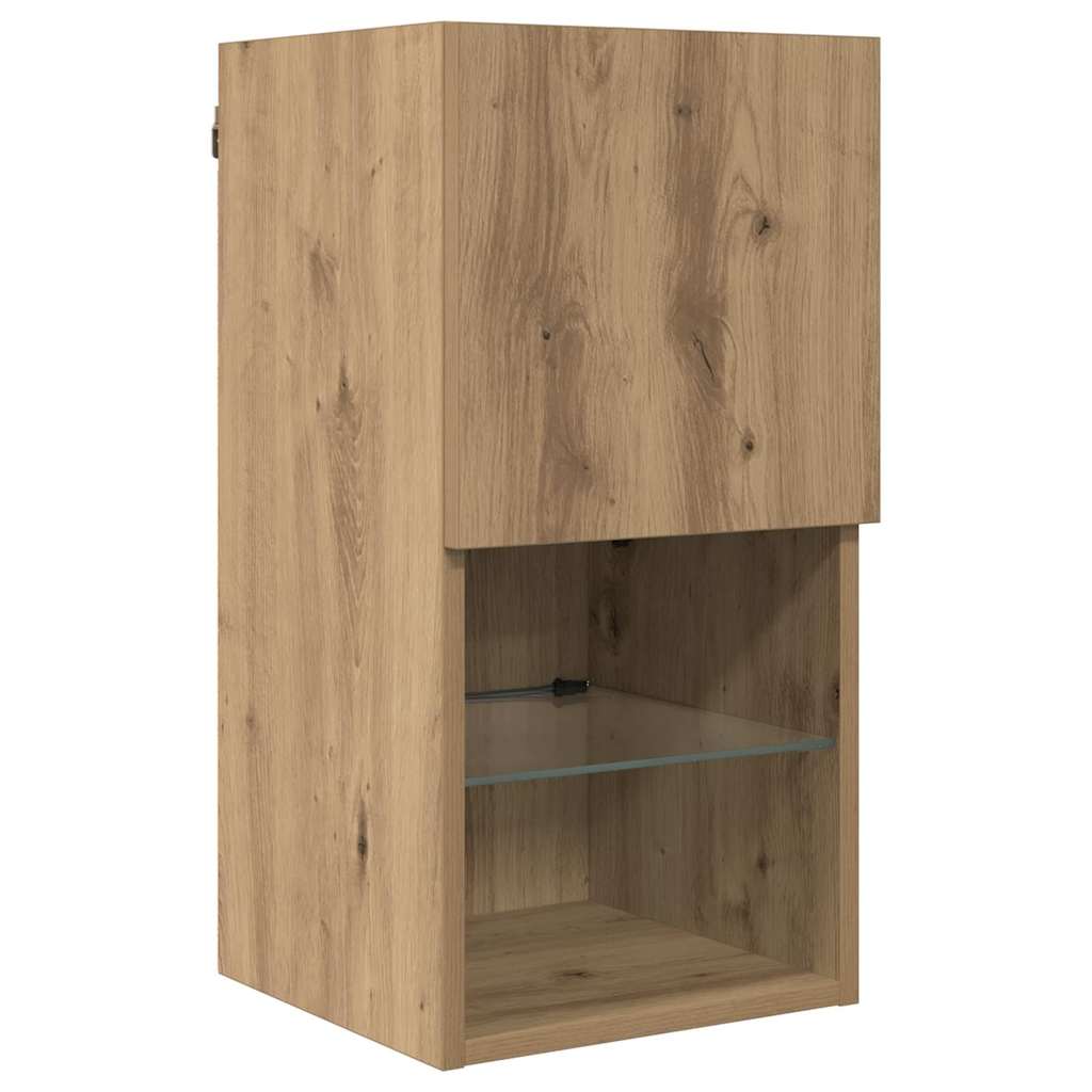 vidaXL Μονάδες Τοίχου Τηλεόρασης 8 pcs Artisan Oak Επεξεργασμένο ξύλο