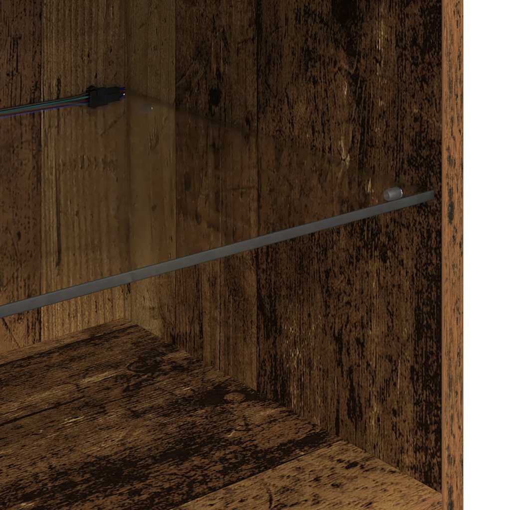 vidaXL Μονάδες Τοίχου Τηλεόρασης 4 pcs Παλιό ξύλο Επεξεργασμένο ξύλο