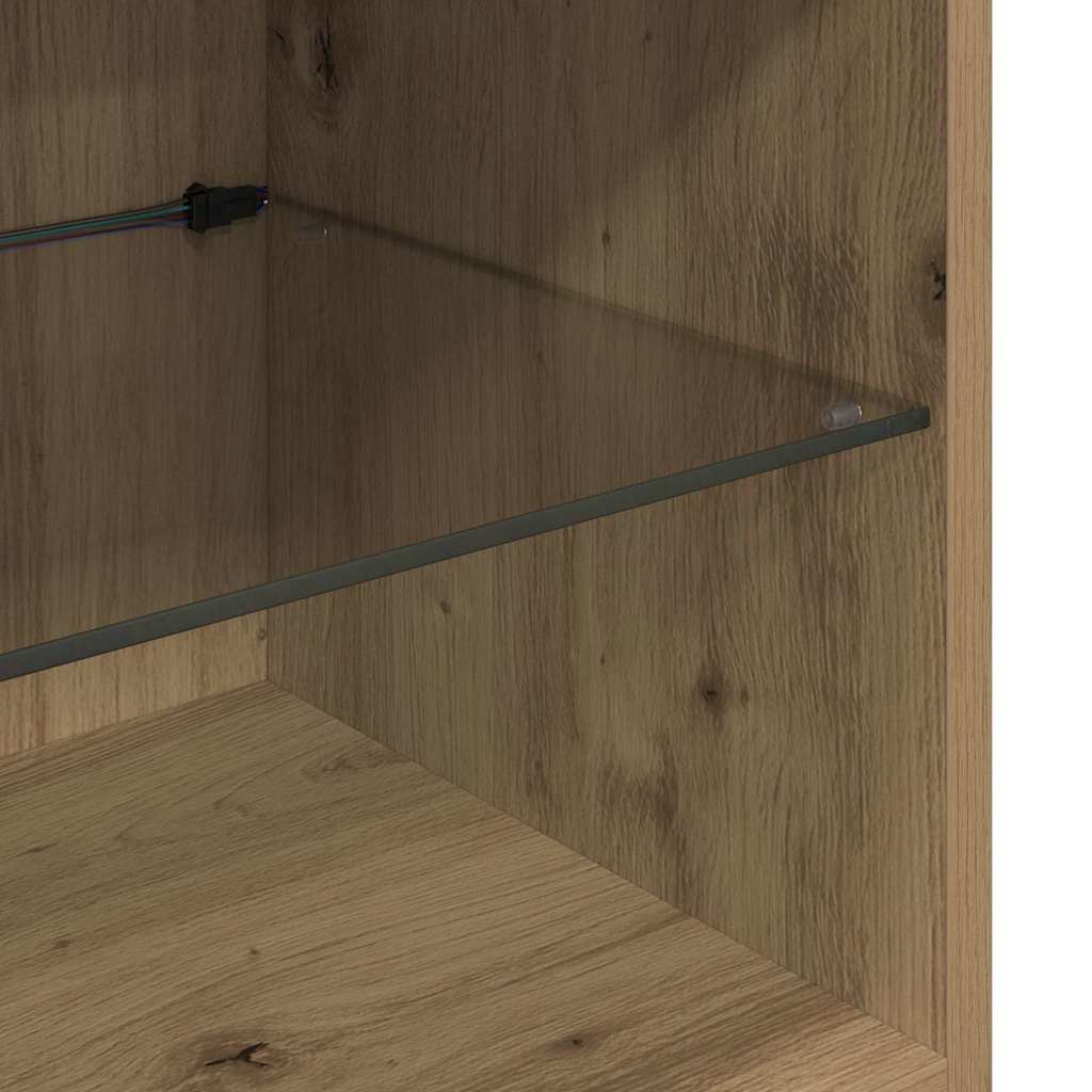 vidaXL Μονάδες Τοίχου Τηλεόρασης 4 pcs Artisan Oak Επεξεργασμένο ξύλο