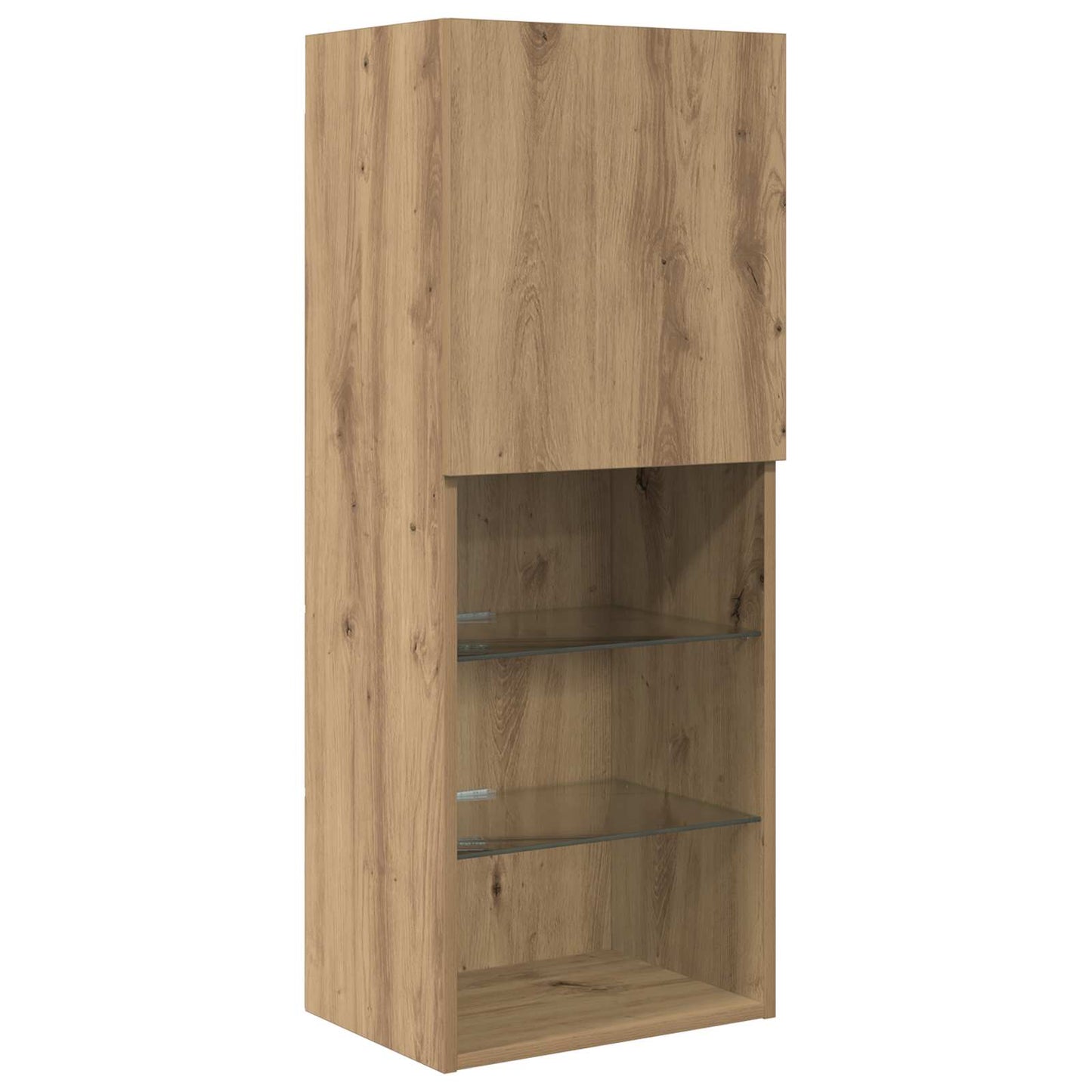 vidaXL Μονάδες Τοίχου ΤV με LED 5 τμχ. Artisan Oak Επεξεργασμένο Ξύλο