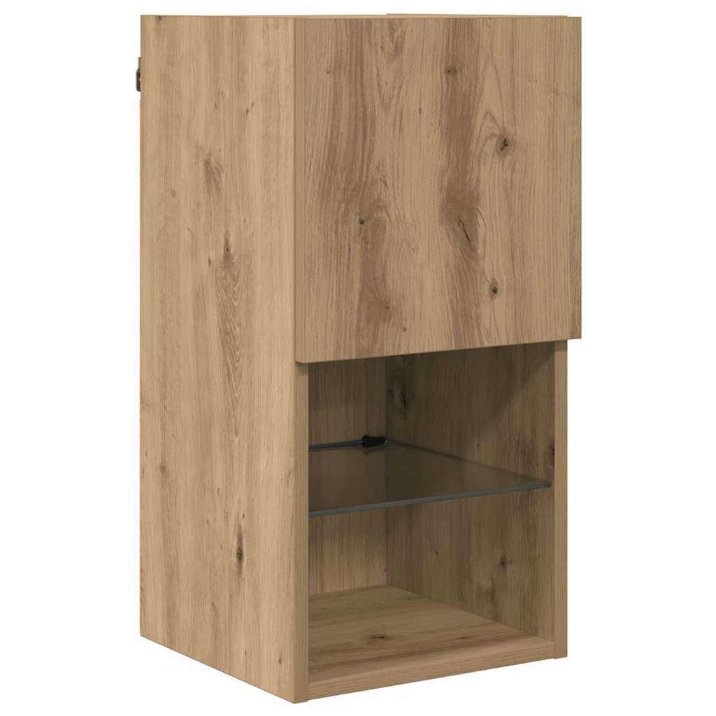 vidaXL Μονάδες Τοίχου ΤV με LED 6 τμχ. Artisan Oak Επεξεργασμένο Ξύλο