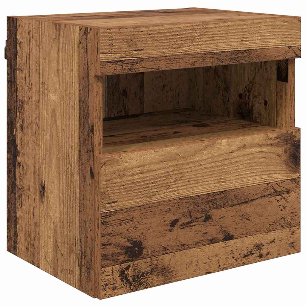 vidaXL Μονάδες Τοίχου ΤV με LED 5 pcs Παλιό Ξύλο 40,5 x 30 x 90 εκ