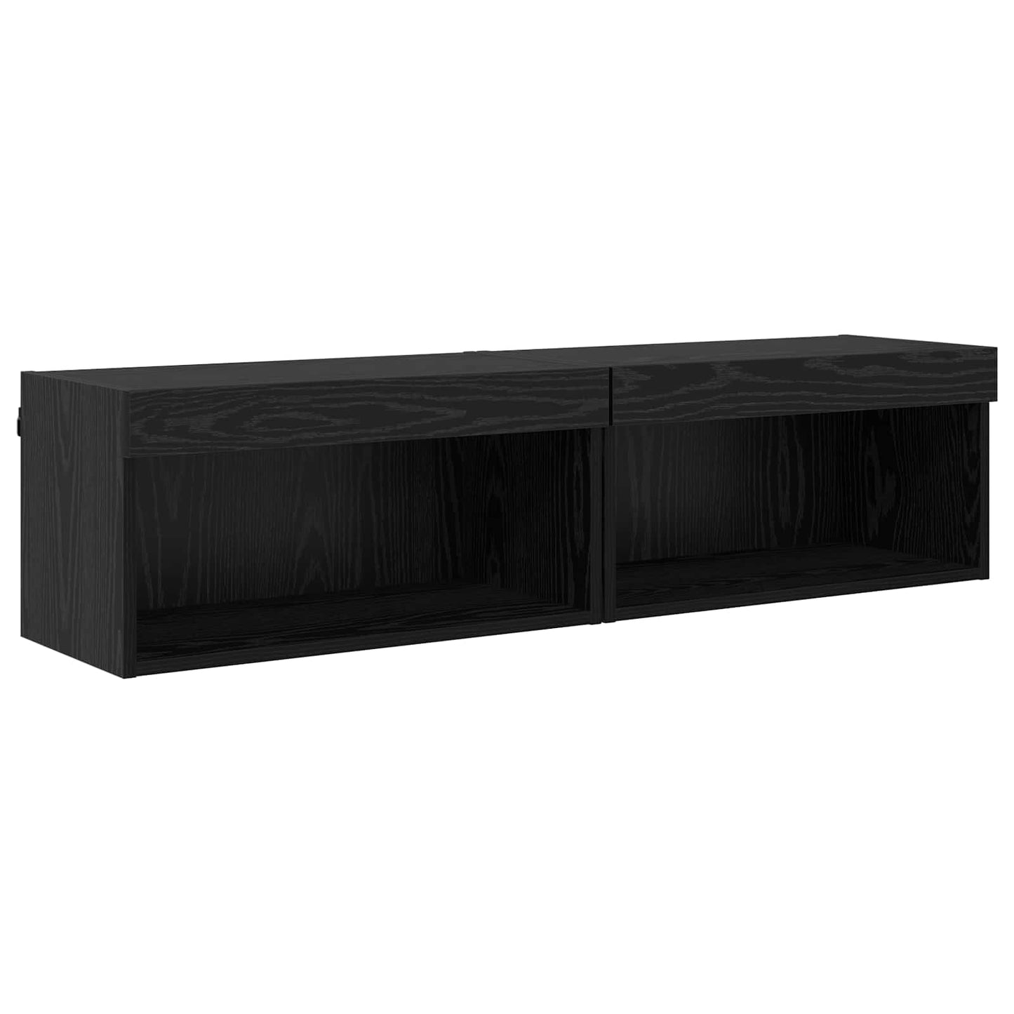 vidaXL Σετ τοίχου για τηλεόραση με led Επιτοίχιο 6 pcs Μαύρη Δρυς