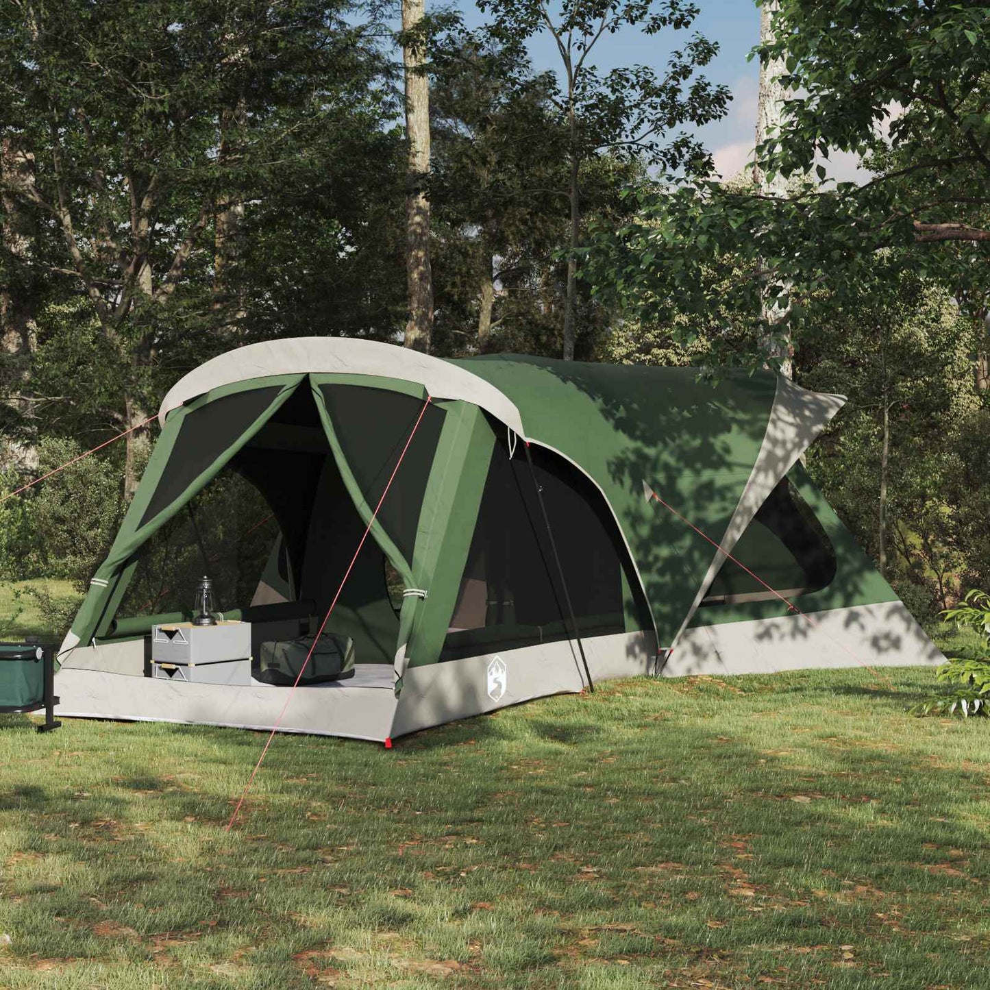 vidaXL Οικογενειακή Σκηνή Πράσινο 550 x 555 x 208 εκ