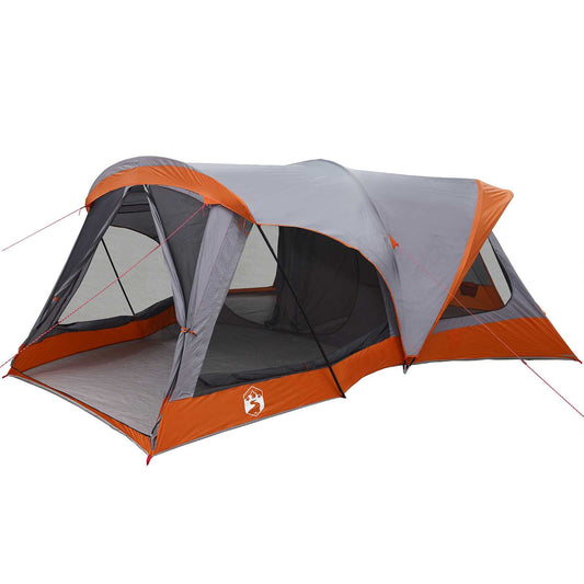vidaXL Οικογενειακή Σκηνή Γκρι και Πορτοκαλί 550 x 555 x 208 εκ