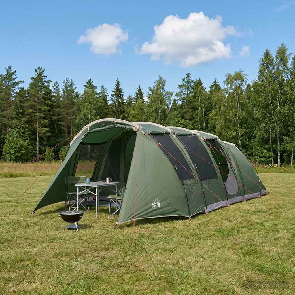 vidaXL Σκηνή τούνελ Πράσινο 675 x 392 x 210 cm