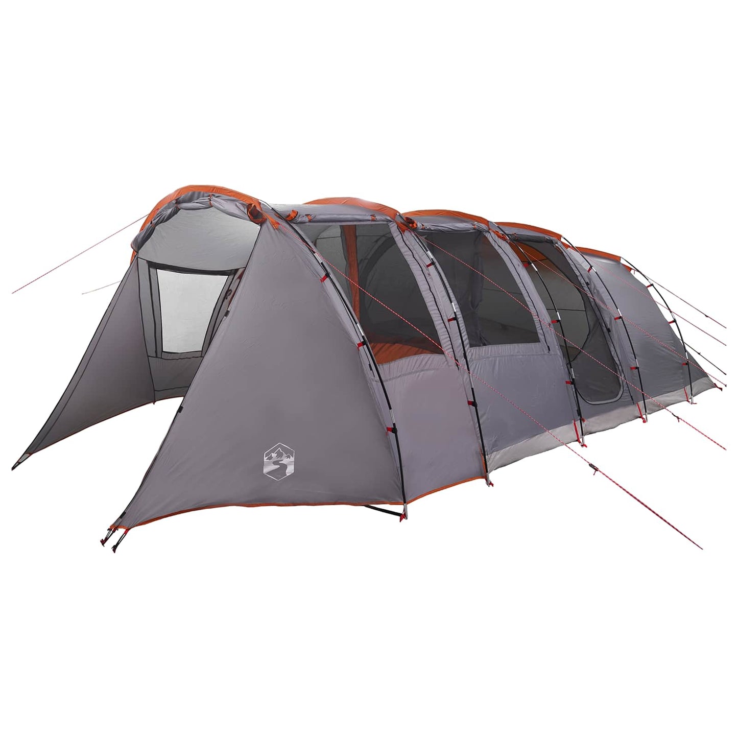 vidaXL Σκηνή τούνελ Γκρι και Πορτοκαλί 675 x 392 x 210 cm