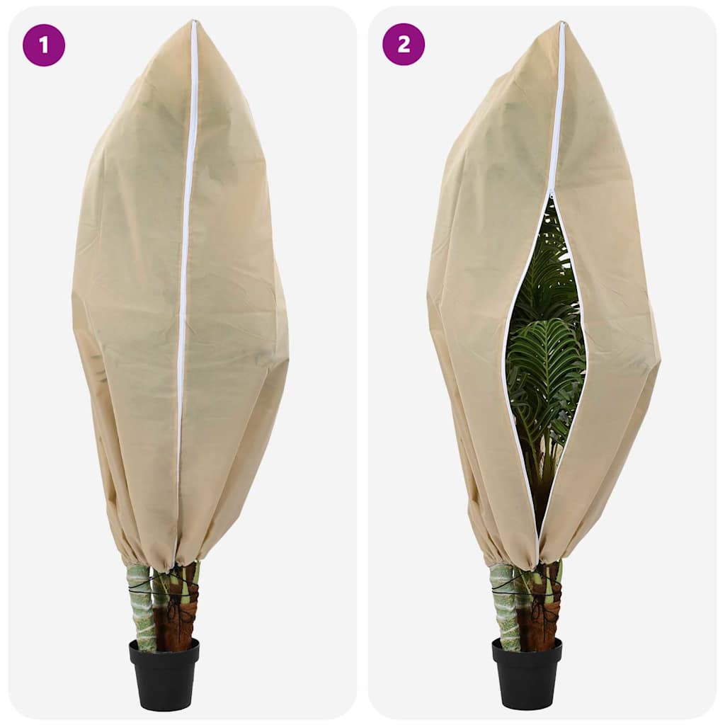 vidaXL Καλύμματα Φλις Προστασίας Φυτών από Παγετό 5 pcs Μπεζ