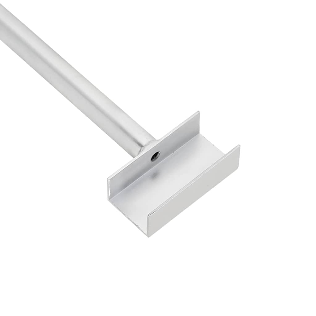 vidaXL κατάλληλο για επίπεδη στήριξη ταπήτων 3 pcs Ασημί 130-210 εκ