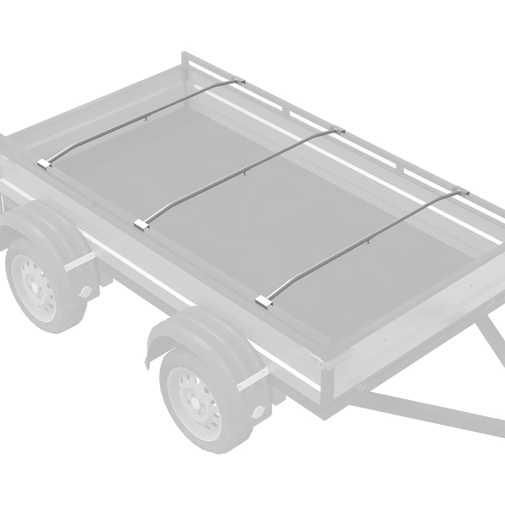 vidaXL κατάλληλο για επίπεδη στήριξη ταπήτων 3 pcs Ασημί 130-210 εκ