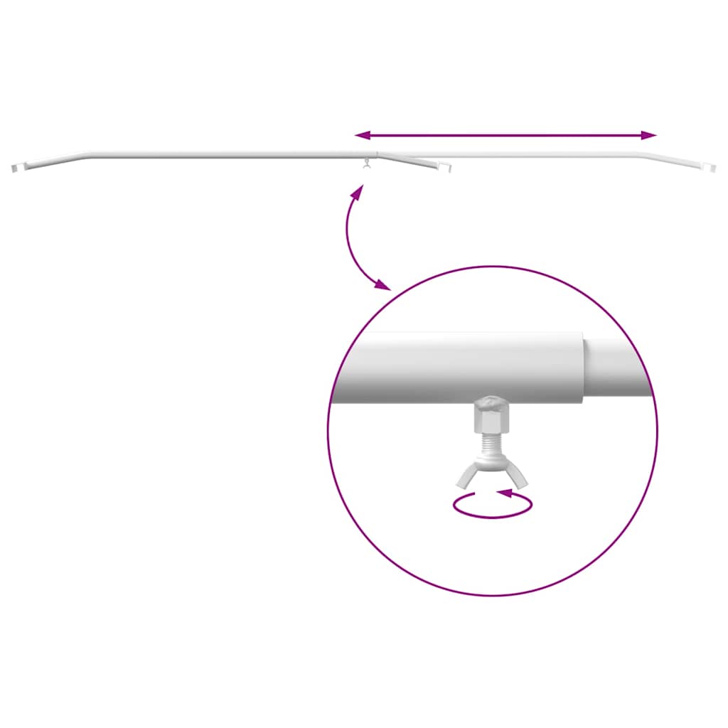 vidaXL κατάλληλο για επίπεδη στήριξη ταπήτων 4 pcs Ασημί 130-210 εκ