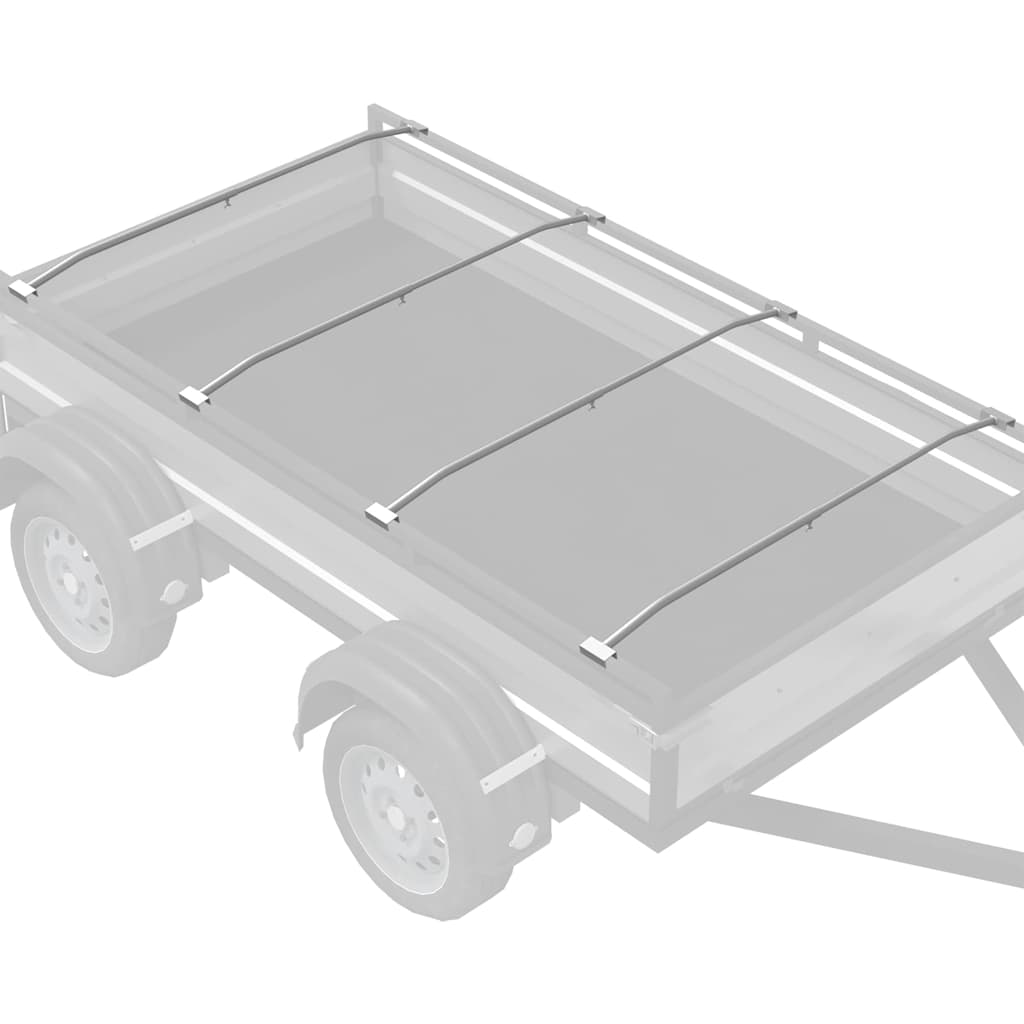 vidaXL κατάλληλο για επίπεδη στήριξη ταπήτων 4 pcs Ασημί 130-210 εκ