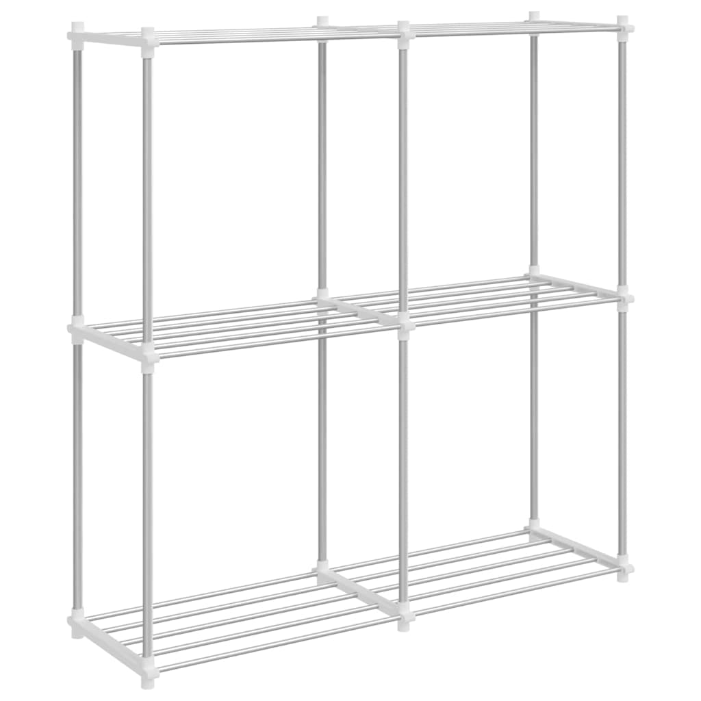 vidaXL Ράφι Αποθήκευσης με ράφι λευκό 43 x 27 x 90 εκ Αλουμίνιο