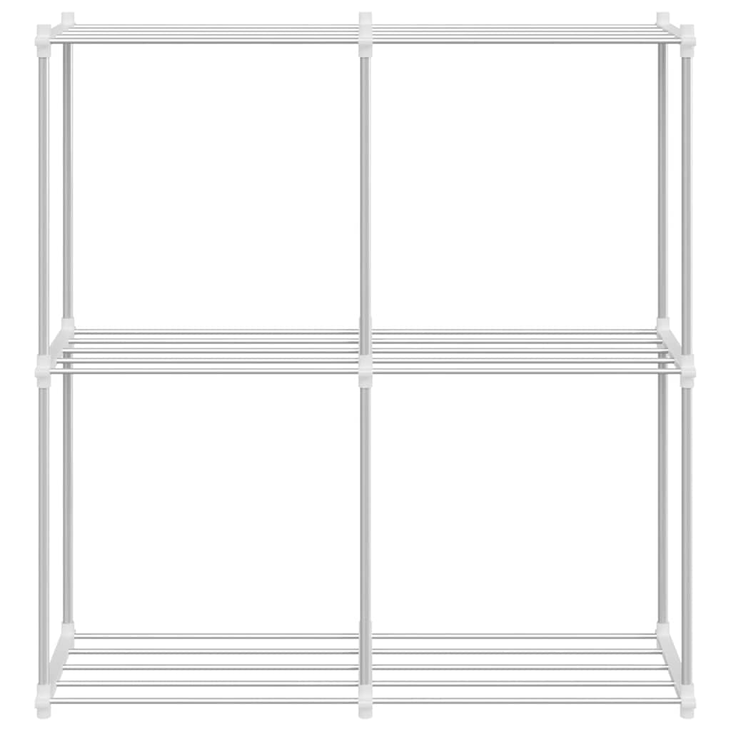 vidaXL Ράφι Αποθήκευσης με ράφι λευκό 43 x 27 x 90 εκ Αλουμίνιο