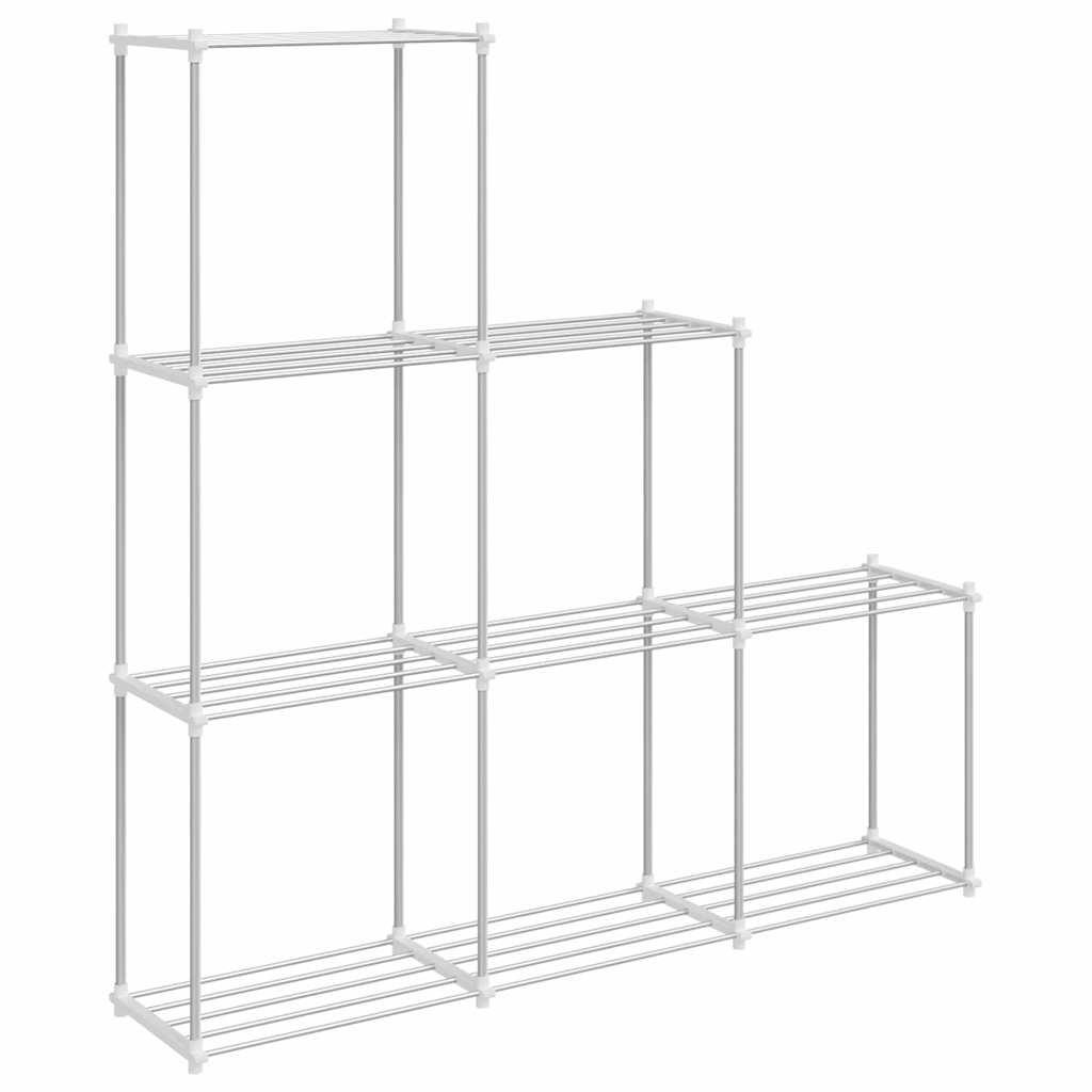 vidaXL Ράφι Αποθήκευσης με ράφι λευκό 43 x 27 x 90 εκ Αλουμίνιο