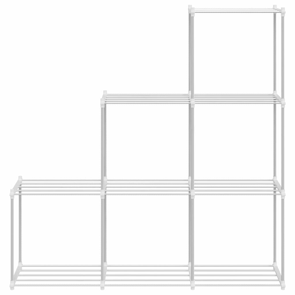 vidaXL Ράφι Αποθήκευσης με ράφι λευκό 43 x 27 x 90 εκ Αλουμίνιο