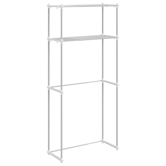 vidaXL Ράφια πλυντηρίου ρούχων Λευκό 63 x 27 x 136 εκ. Αλουμίνιο
