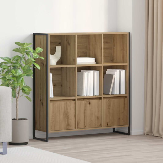 vidaXL Βιβλιοθήκη 2 pcs Καρυδιά Χειροποίητης Εργασίας