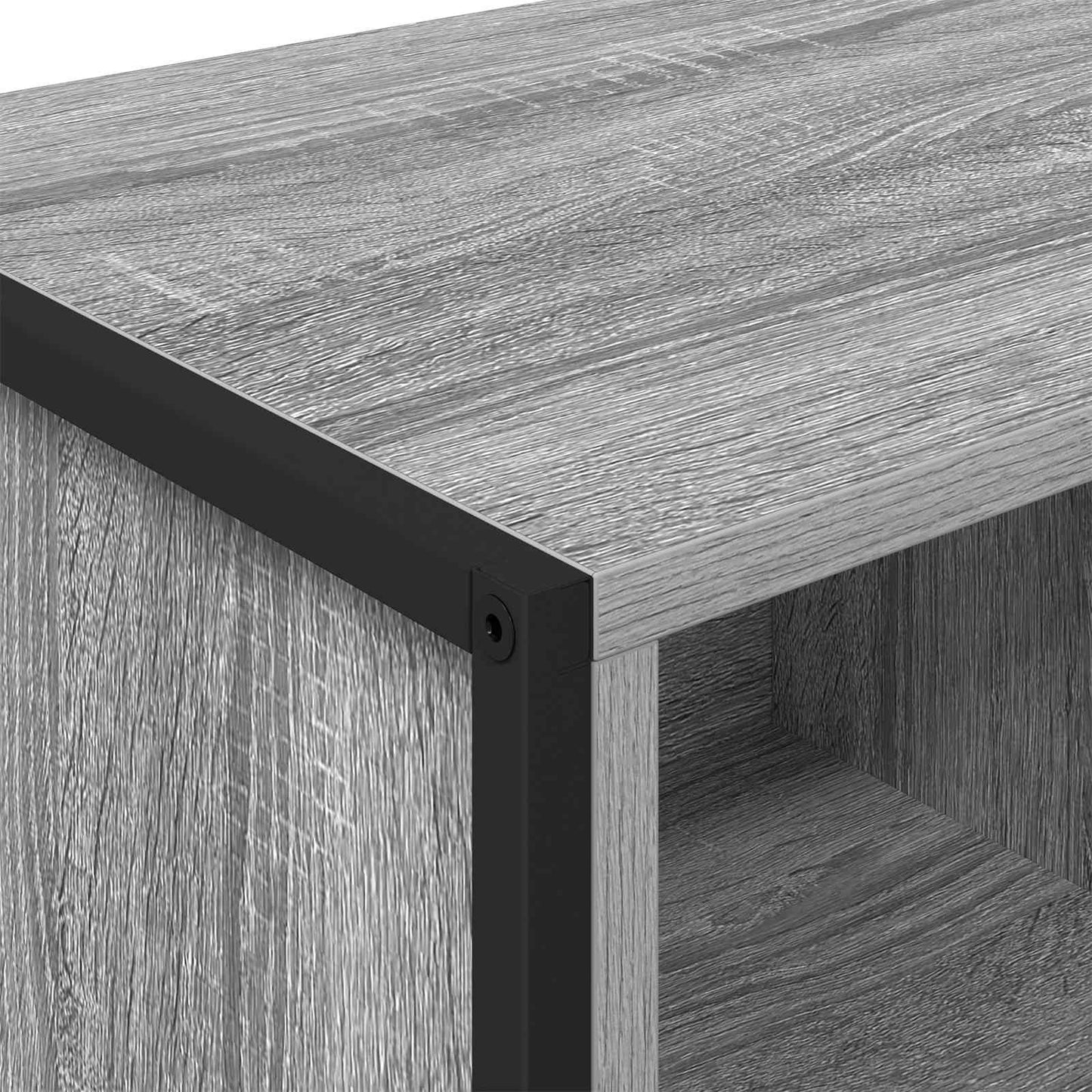 vidaXL Πλαϊνό γραφείο 2 pcs Γκρίζο Σονομα 81 x 36 x 150.5 εκ.