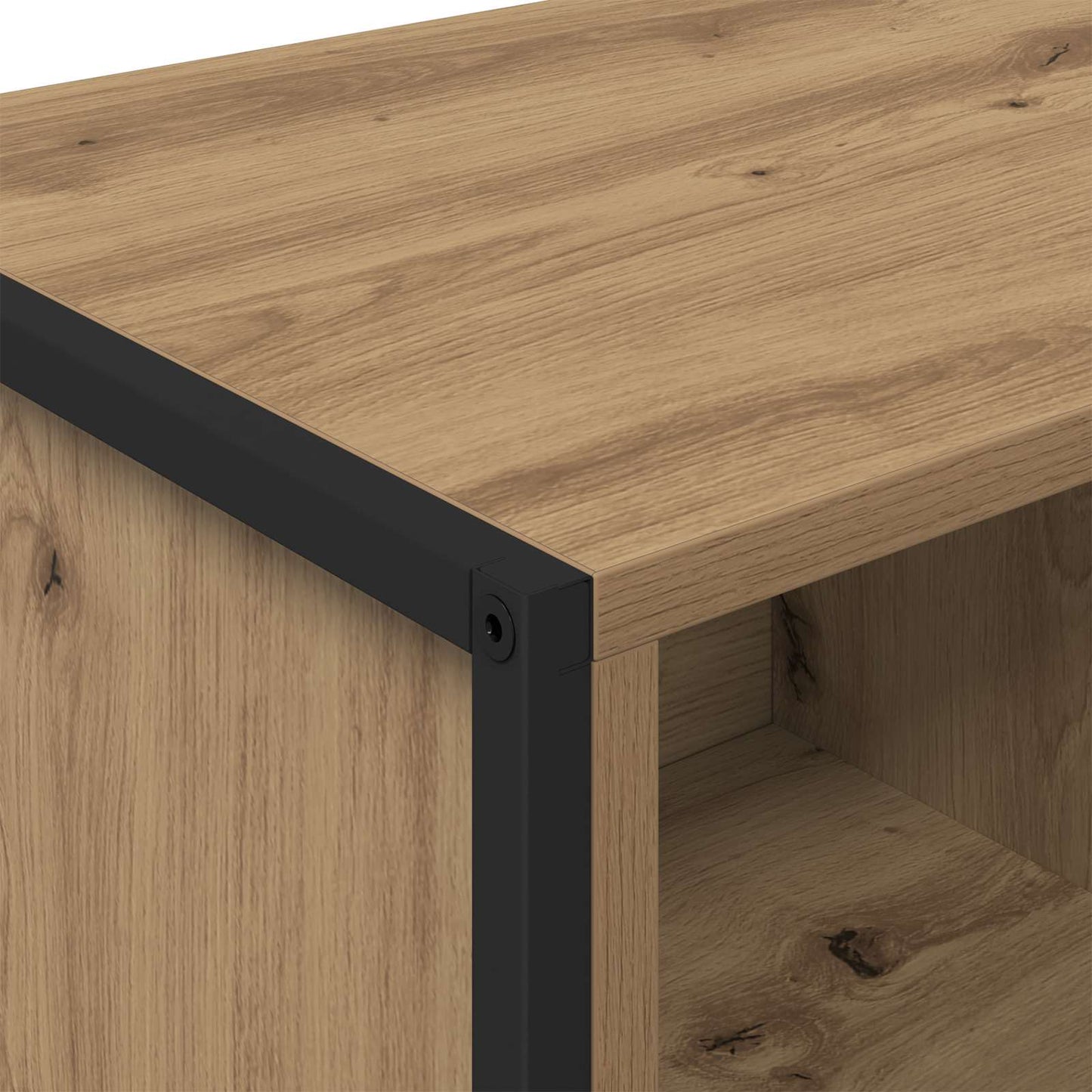 vidaXL Πλαϊνό γραφείο με συρτάρι 2 pcs Καρυδιά Χειροποίητης Εργασίας