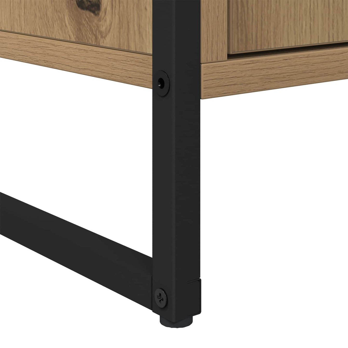 vidaXL Πλαϊνό γραφείο με συρτάρι 2 pcs Καρυδιά Χειροποίητης Εργασίας