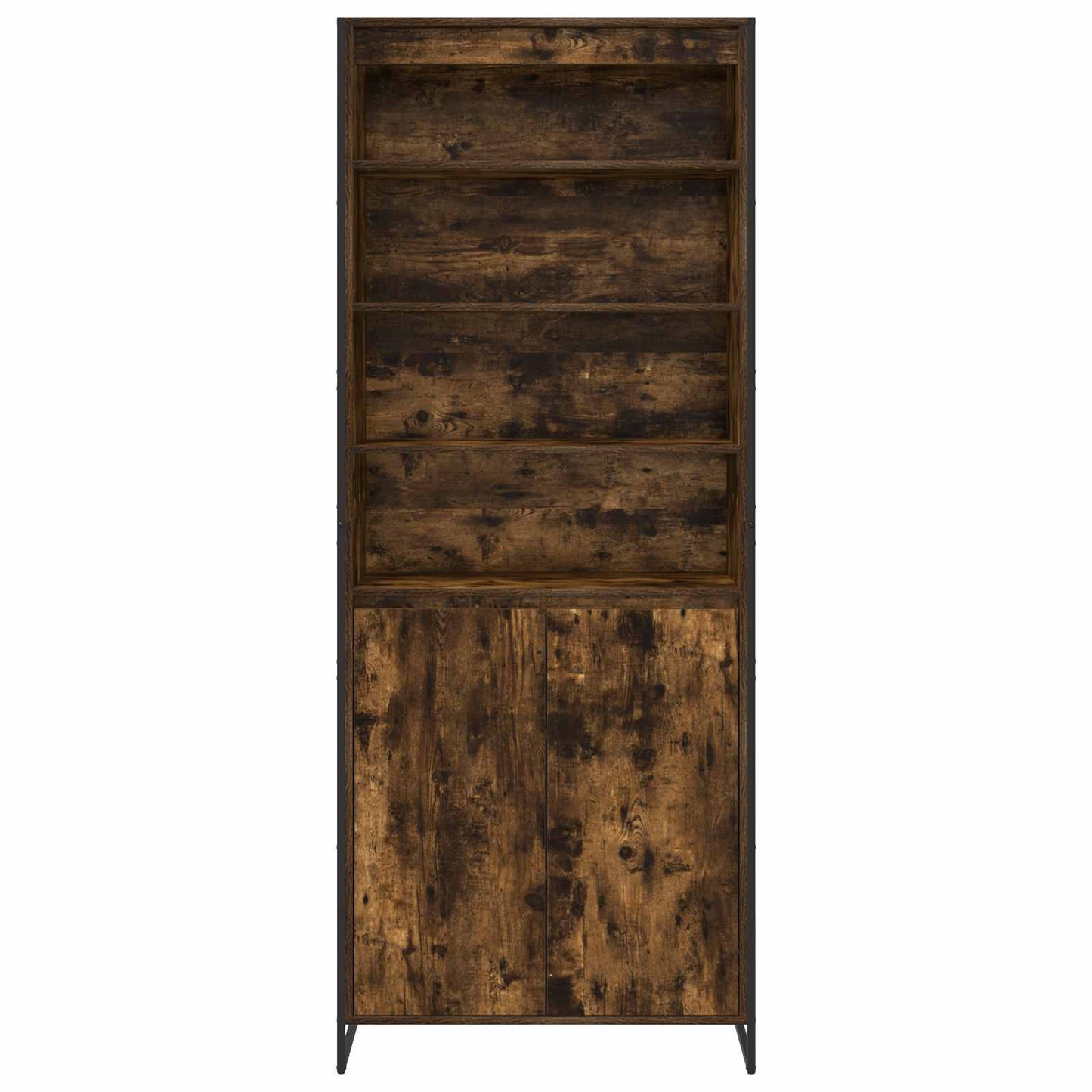 vidaXL Ψηλά Ντουλάπια 2 pcs Καπνιστό Δρύς 60 x 36 x 300 εκ.