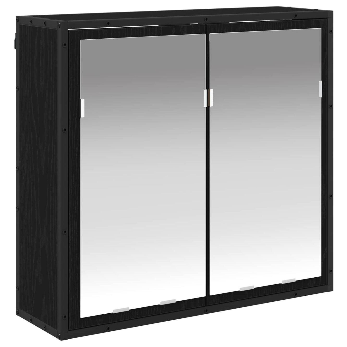 vidaXL Σετ Επίπλων Μπάνιου με συρτάρι Μαύρη Οξυά Επεξεργασμένο ξύλο