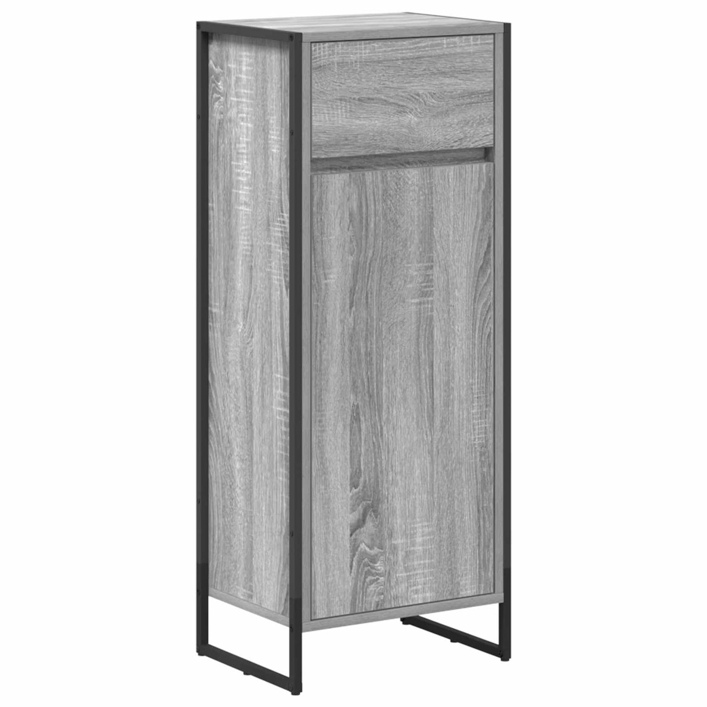 vidaXL Σετ Επίπλων Μπάνιου με συρτάρι Γκρίζο Σονομα Επεξεργασμένο ξύλο