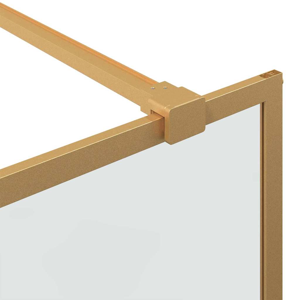 vidaXL Τοίχος Ντους Walk-in Χρυσό 80 x 195 cm σκληρυμένο γυαλί