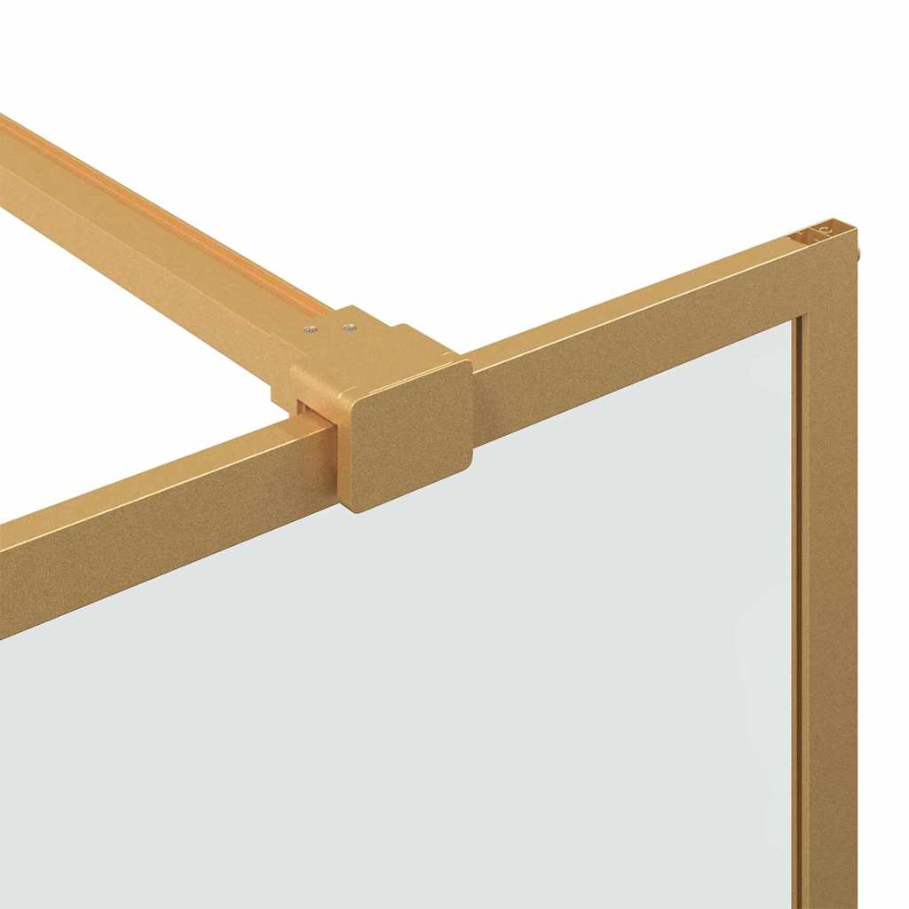 vidaXL Τοίχος Ντους Walk-in Χρυσό 140 x 195 cm σκληρυμένο γυαλί
