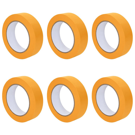 vidaXL Ταινίες Μάσκας για Ζωγράφους 6 pcs Κίτρινο 25mm x 50m Χαρτί