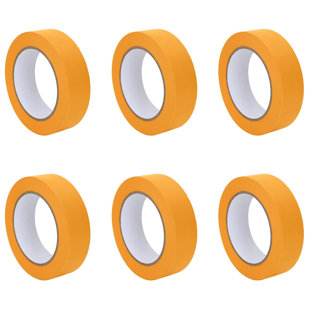 vidaXL Ταινίες Μάσκας για Ζωγράφους 6 pcs Κίτρινο 30mm x 50m Χαρτί