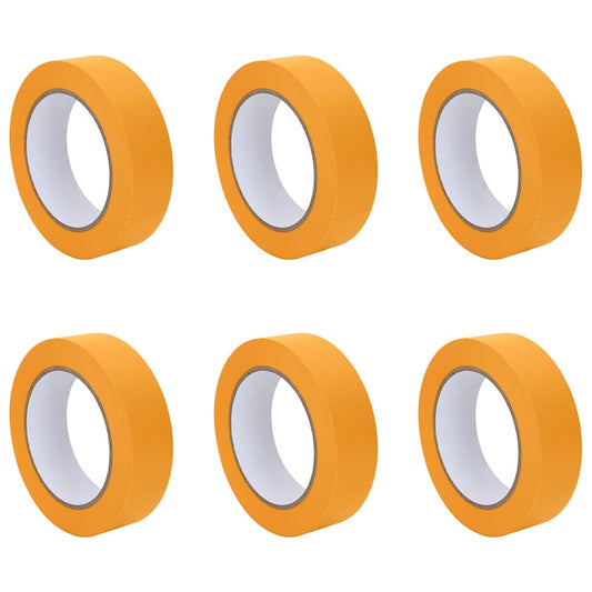 vidaXL Ταινίες Μάσκας για Ζωγράφους 6 pcs Κίτρινο 30mm x 50m Χαρτί
