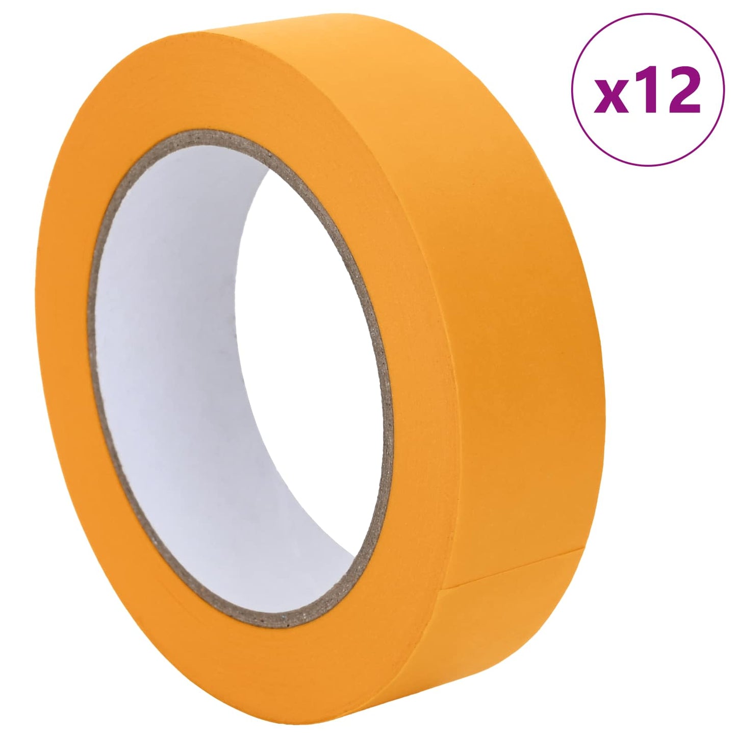 vidaXL Ταινίες Μάσκας για Ζωγράφους 12 pcs Κίτρινο 30mm x 50m Χαρτί